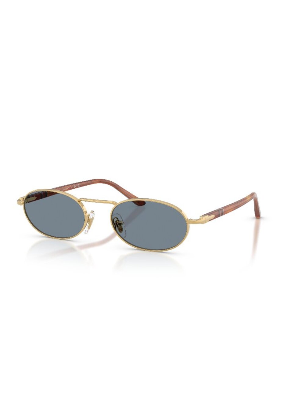New Persol Unisex Sunglasses Gold Blue Lens Metal Frame PO1023S 113256 55